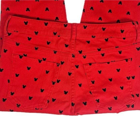 Disney x Forever 21 Pants Womens Medium Red Mickey Mouse Stylish Fashion Apparel - Picture 2 of 10
